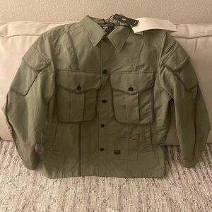 New Men’s G-Star Raw E Multi Pocket Canvas Indoor Cargo Jacket Large